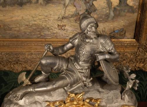 fig 3. **** SOLD **** Early Antique French Clock - The Warrior